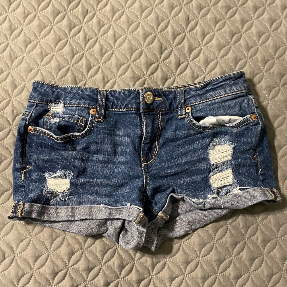 Aeropostale denim distressed shorts